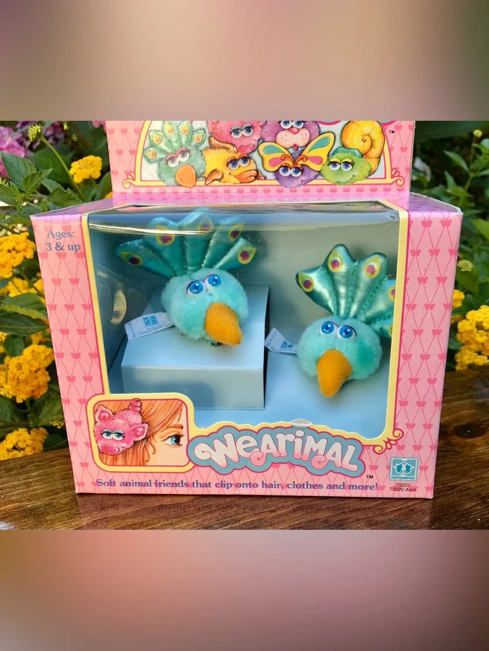 1986 NEW Vintage WEARIMALS Peacock Plush Hair Clip Accessories Clip On Anywhere